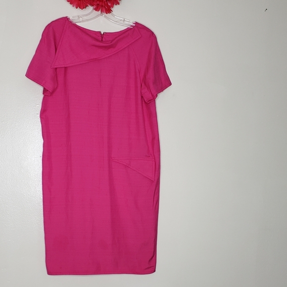 40" BUST  Vintage Tom and Linda Platt Designer Luxury Dress 60s Pink Summer - Picture 8 of 16